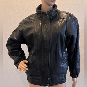 Vintage Campagnie Internationale Express Women’s Leather Moto Jacket Size S